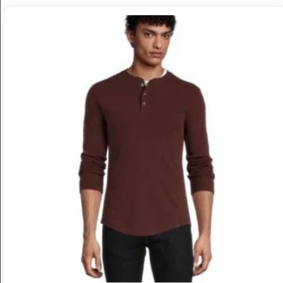 Mens Denver Hayes moden fit Henley style shirt-Size L - Picture 1 of 9